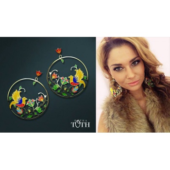 Šperky PETRA TOTH - Náušnice Maxikruh - zlato-farebné